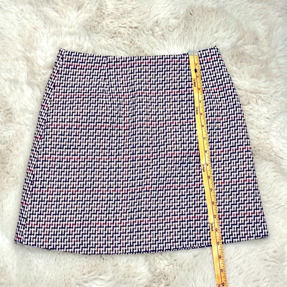 Mini Skirt Houndstooth Print Sz S - Picture 3 of 4